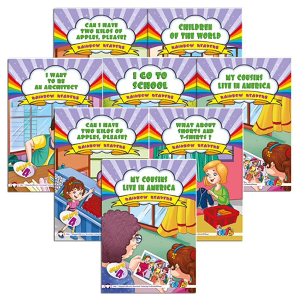 Rainbow Readers 4 İngilizce 8 li Hikaye Seti