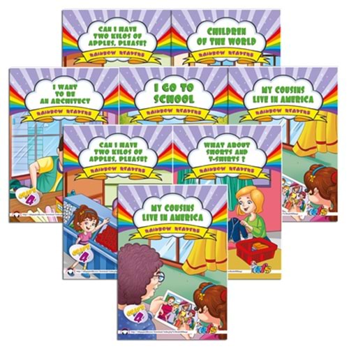 Rainbow Readers 4 İngilizce 8 li Hikaye Seti