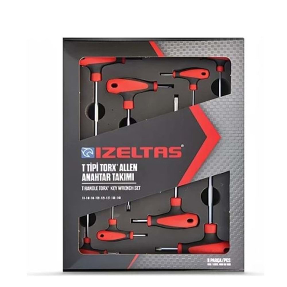 8 Lİ T TİPİ TORX ALLEN TAKIMI - İZELTAŞ