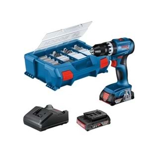 BOSCH GSR 18V-45 ( 2X2ah) + 63 parça matkap ucu seti