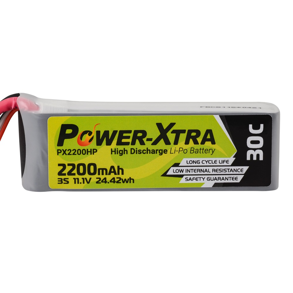 Power-Xtra PX2200HP3S - 3S1P - 11.1V 2200 mAh Li-Polymer Pil -30C