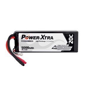 Power-Xtra PX5000WB2S -2S1P- 7.4V 5000 mAh Li-Polymer Pil -20C