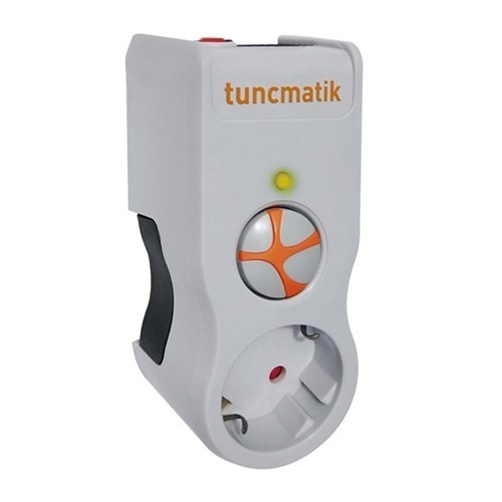 TUNÇMATİK 1li Powersurge 525 Joules Akım Koruma Prizi Beyaz Siyah TSK5078