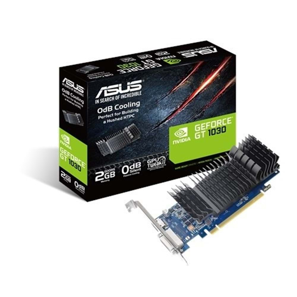 ASUS GT1030 2GB GT1030-SL-2G-BR DDR5 64bit HDMI DVI PCIe 16X v3.0 Fansız