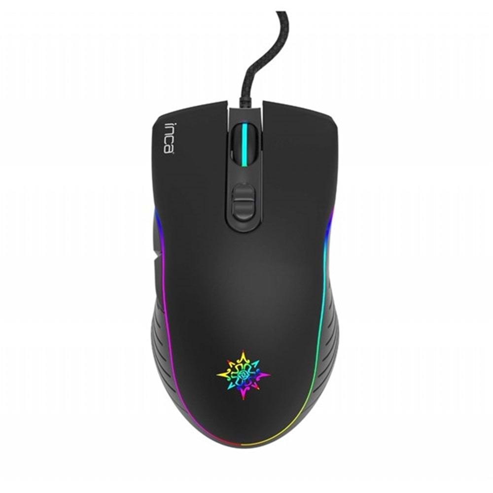 INCA IMG-GT15 USB RGB Led Aydınlatmalı 4800dpi Gaming Optic Siyah Mouse