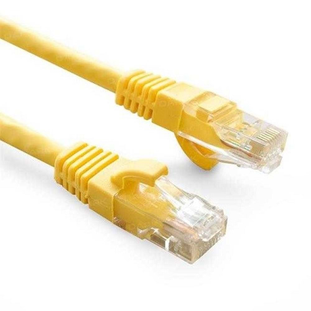 ODS 0.5m CAT6 Utp LSZH Saf Bakır Sarı Patch Kablo