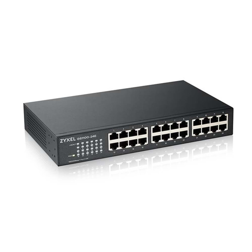 ZyXEL 24port GS1100-24E v3 GIGABIT Yönetilemez Switch Masaüstü