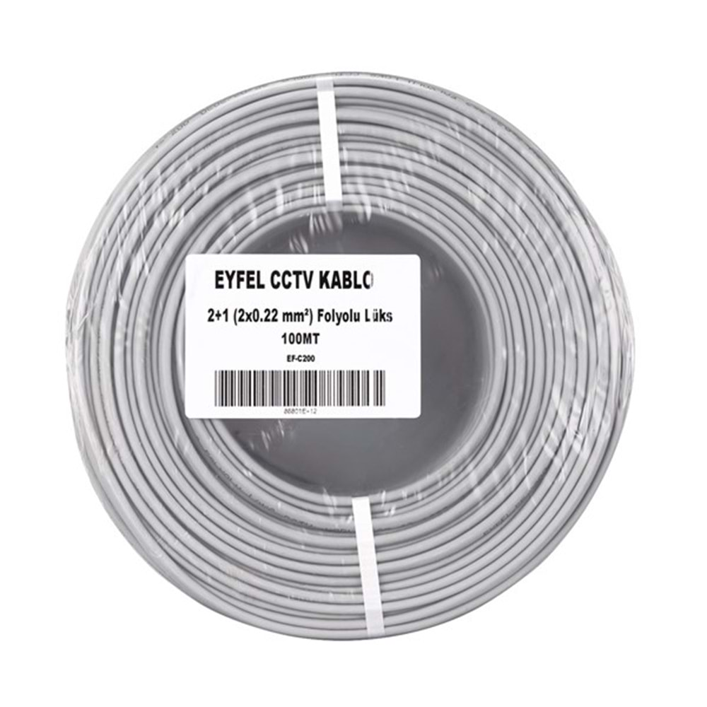 EYFEL 100metre 2+1 EF-C200 0.22 CCTV Kablo