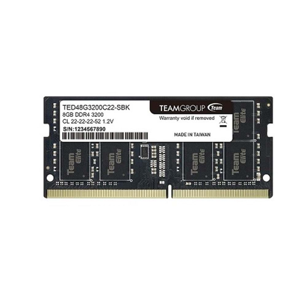 TEAM 8GB DDR4 3200MHZ CL22 NOTEBOOK RAM Elite TED48G3200C22-S01