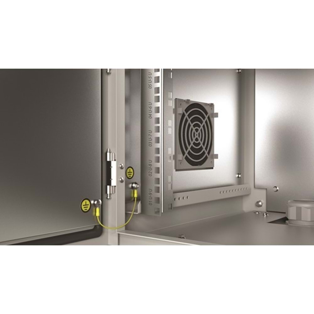 AGER 9U 600x450mm IP66 Dış Ortam Duvar Tipi Kabinet AG-OT09U6045B2-D-A-M1