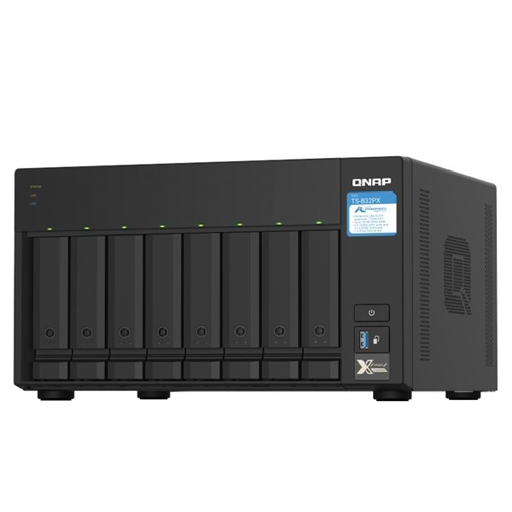 QNAP TS-832PX-4G ALPINE AL324 QC 4GB RAM- 8-diskli Nas Server (Disksiz)