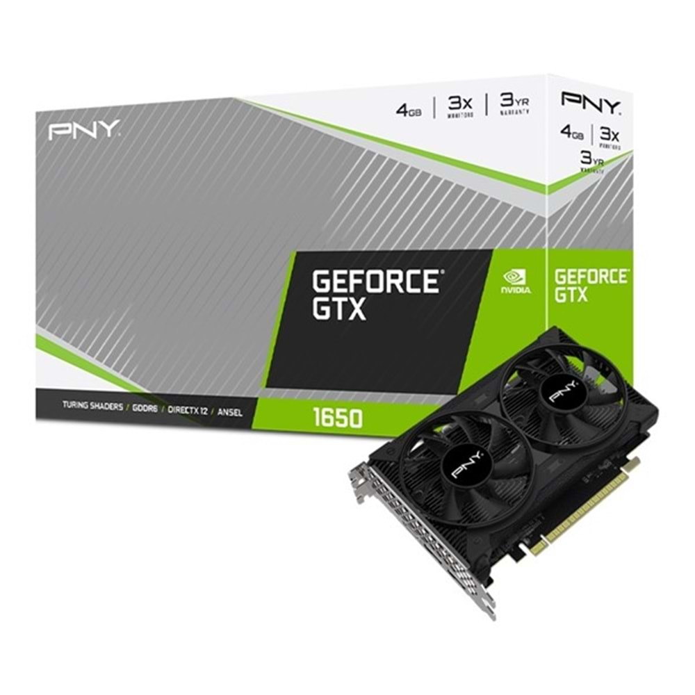 PNY GTX1650 4GB VCG16504D6DFPPB GDDR6 128bit HDMI DP PCIe 16X v3.0