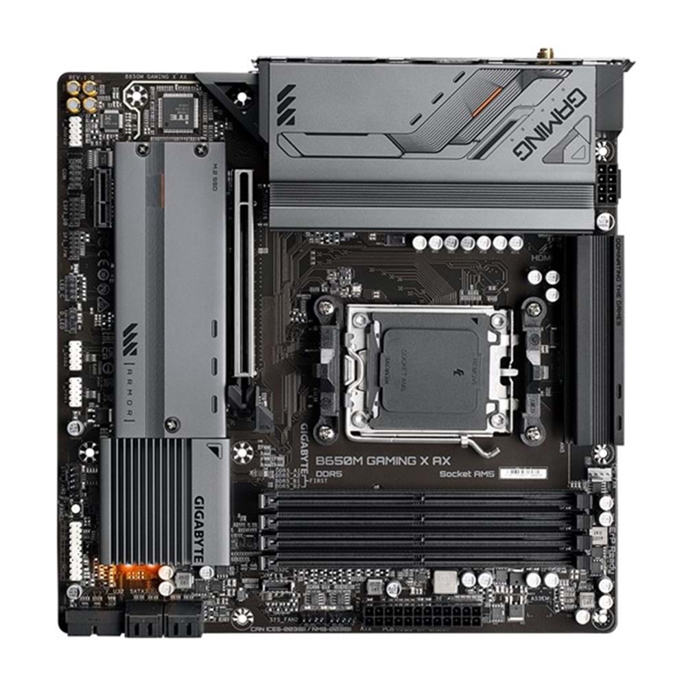 GIGABYTE B650M GAMING X AX WIFI-6E DDR5 HDMI DP PCIe 16X v4.0 AM5 mATX