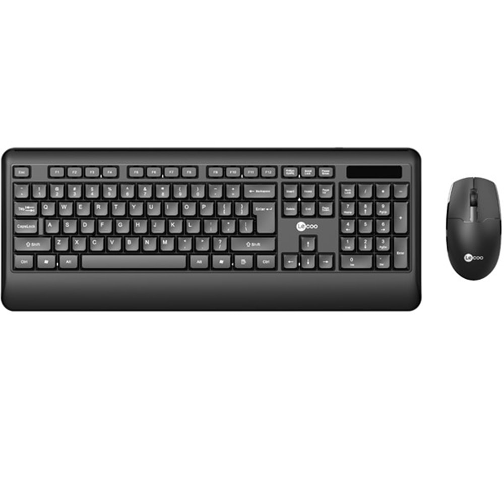 LENOVO LECOO KW202 Kablosuz Q Trk Optic Mouse Siyah Standart Klavye - Mouse Set