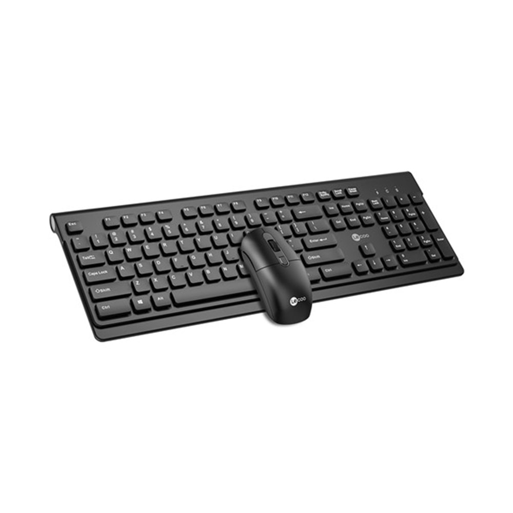 LENOVO LECOO KW203 Kablosuz Q Trk Optic Mouse Siyah Standart Klavye - Mouse Set