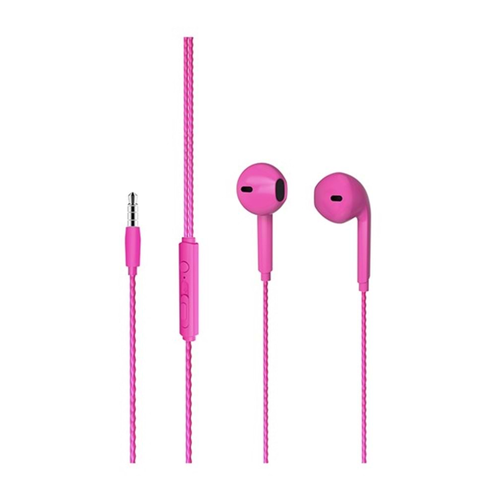 LENOVO LECOO EH104PR Stereo 3.5mm Jack PEMBE Kulak İçi Mikrofonlu Kulaklık