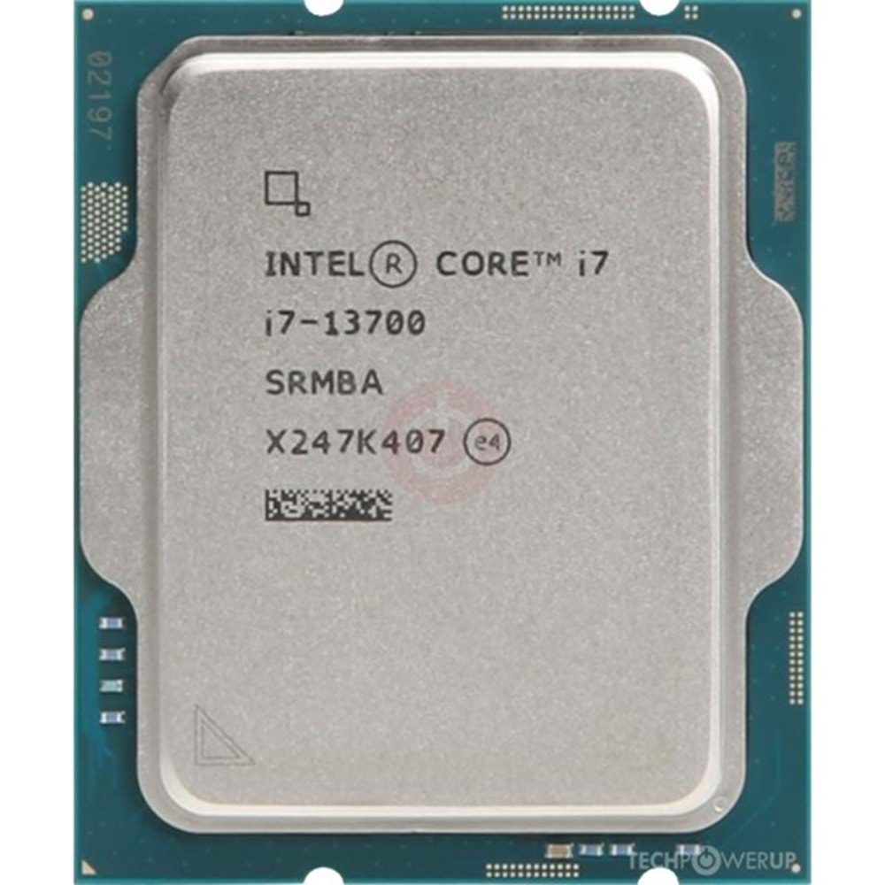 INTEL CORE i7 13700 54MB 16çekirdekli O/B UHD VGA 1700p 65w Kutusuz+Fansız INTEL CORE i7 13700 54MB 16çekirdekli O/B UHD VGA 1700p 65w Kutusuz+Fansız