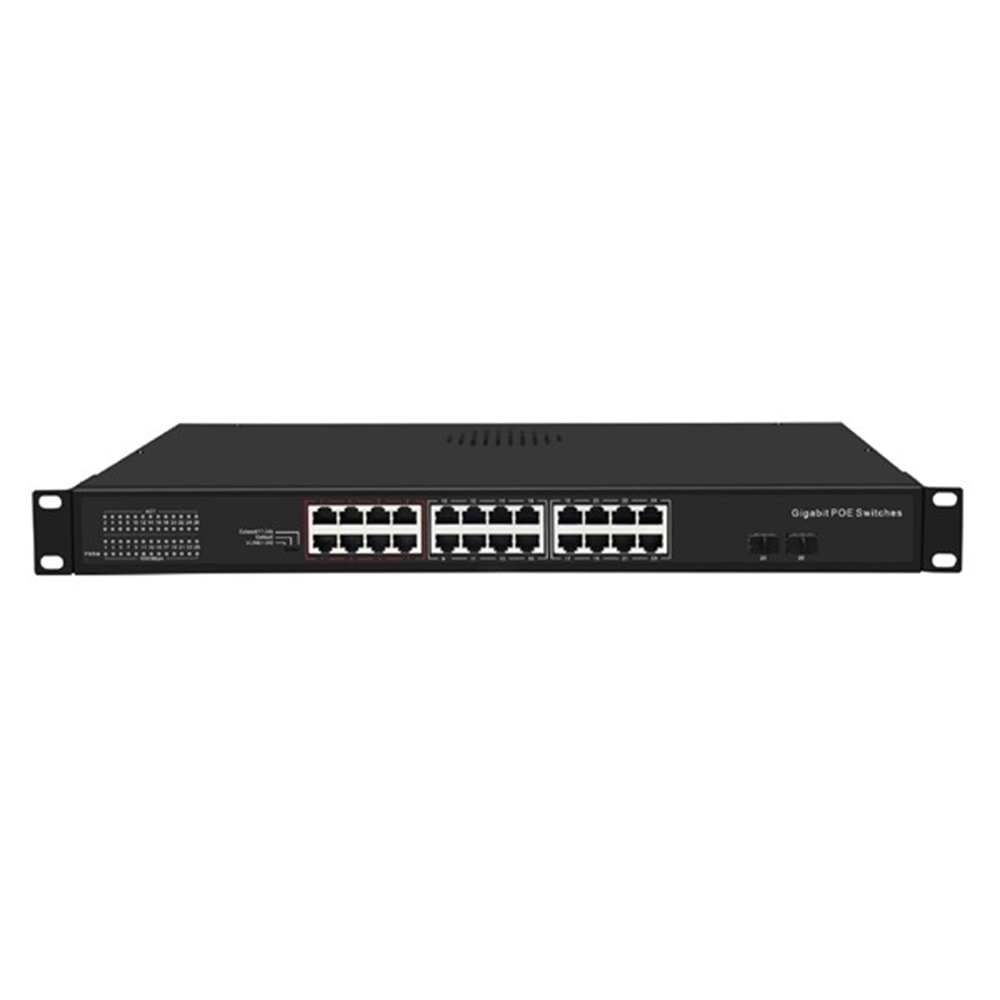 ODS 24port 300w FULL PoE 08ODS-24GP2S-300 GIGABIT 2X SFP Yönetilemez Switch