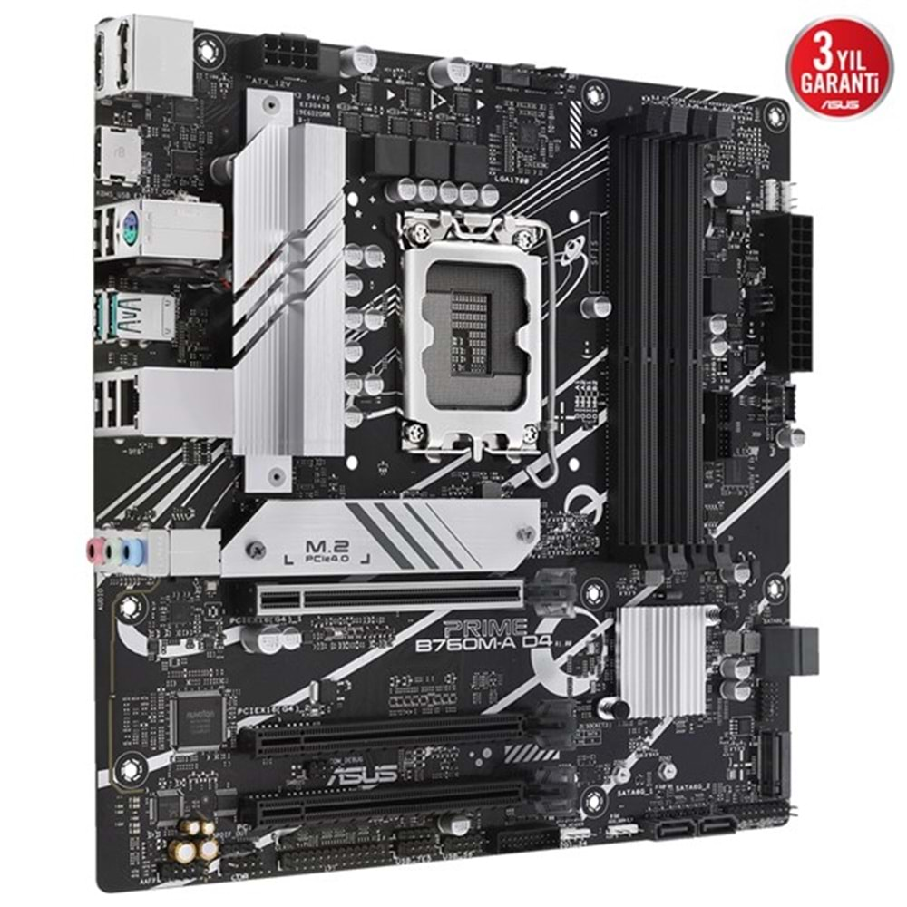 ASUS PRIME B760M-A DDR4 HDMI DP PCIe 16X v4.0 1700p mATX