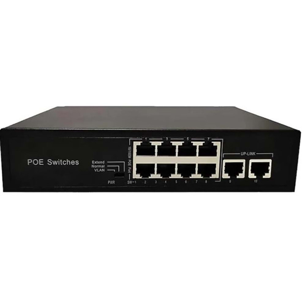 ODS 8port 96w FULL PoE 08ODS-R-8P2U 10/100 2X-UPLINK Yönetilemez Switch