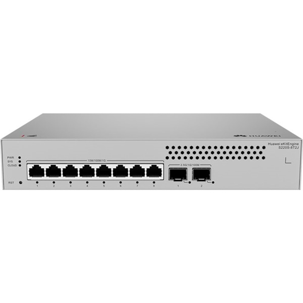 HUAWEI 8port eKIT S220S-8T2J GIGABIT 2xSFP Yönetilebilir Switch RackMount Layer2