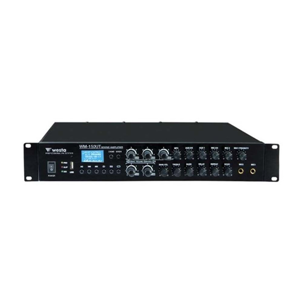 WESTA WM-150UT 6-bölgeli 150W MİKSER AMFİ 100V WESTA WM-150UT 6-bölgeli 150W MİKSER AMFİ 100V