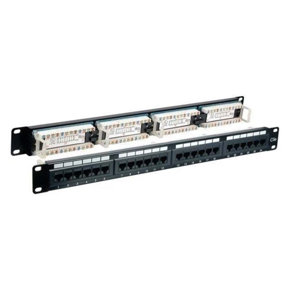 PG 1U 24port Cat6 Utp Dolu Patch Panel PG-24-D