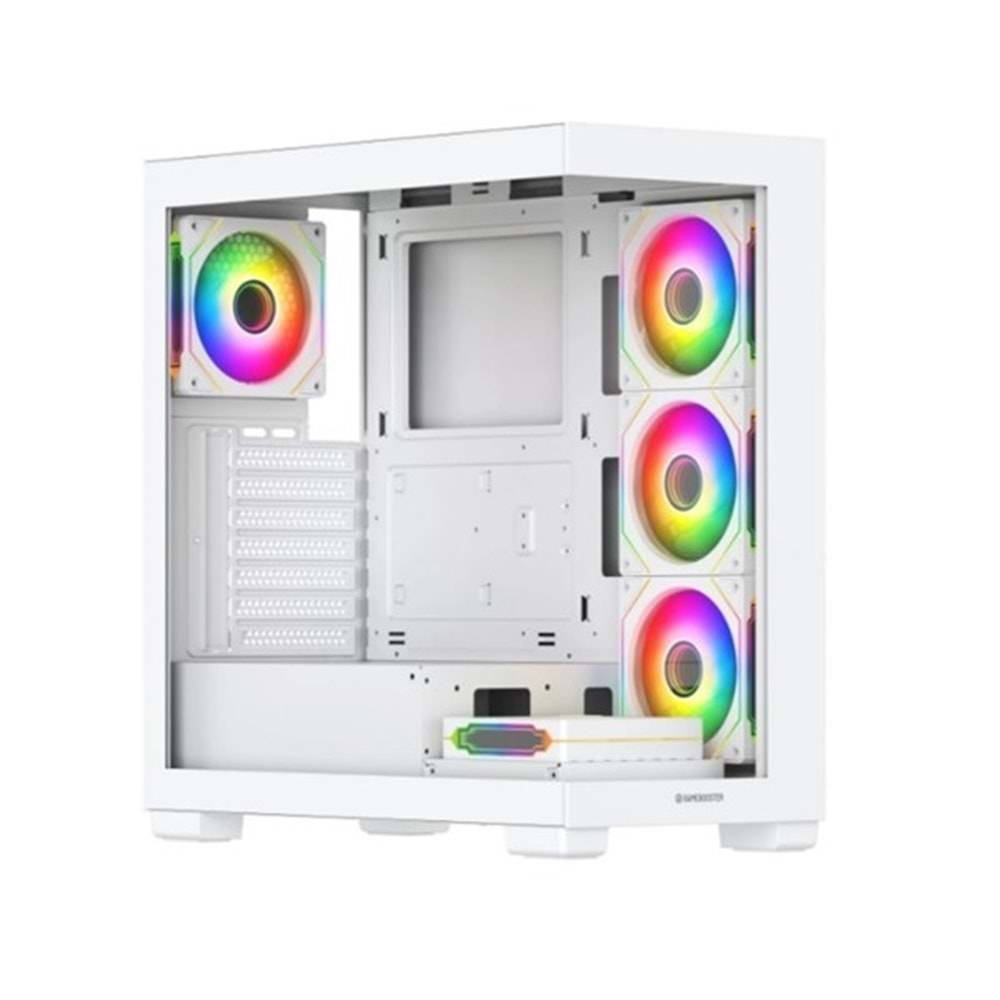 GAMEBOOSTER 750W 80+ BRONZE Seaview A7505W GAMING M-ATX Mid-T PC Kasası Beyaz