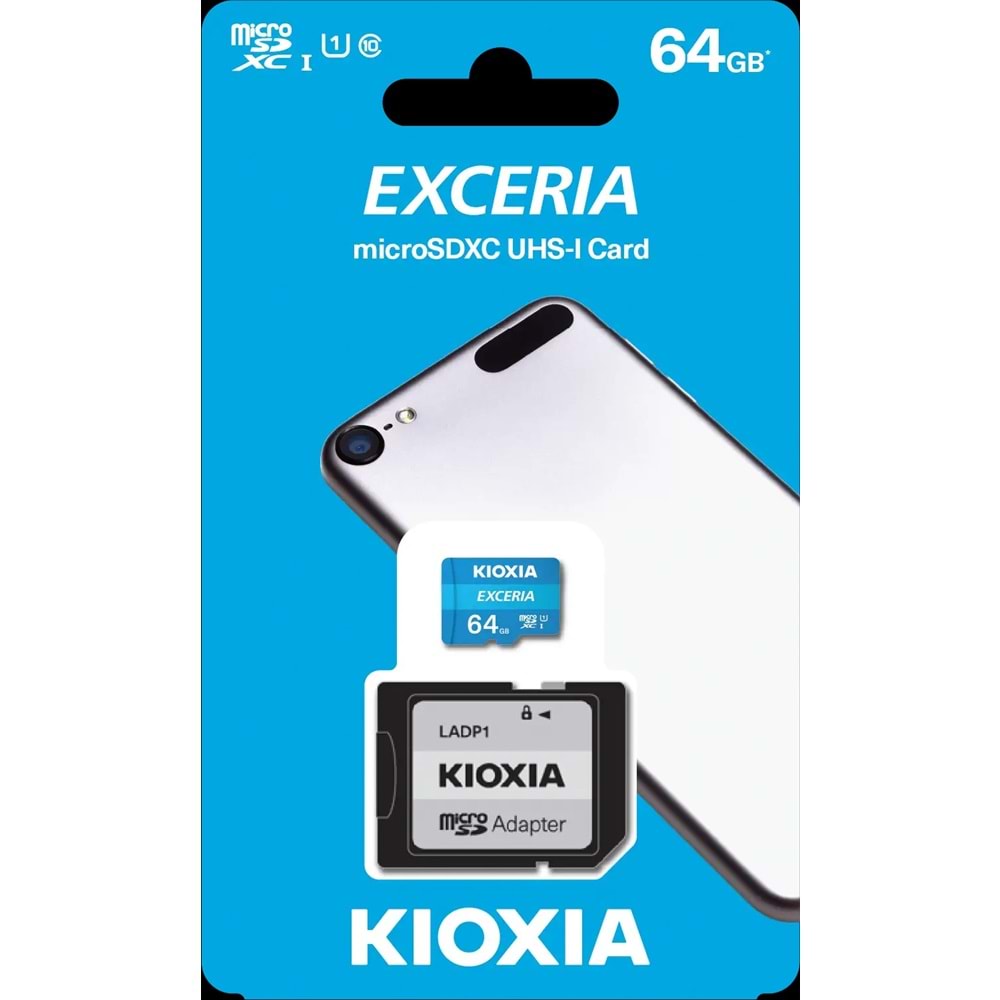 KIOXIA MicroSD 64GB EXCERIA LMEX1L064GG2 Class10 Hafıza Kartı