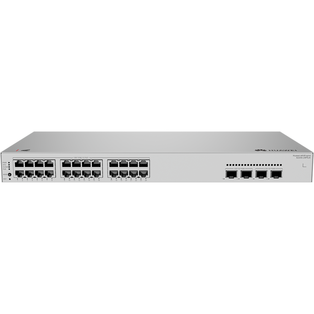 HUAWEI 24port POE+ 400w 2-SFP 2.5GE/2-SFP 10GE Gigabit Yönetilebilir Switch eKIT S220S-24P4JX
