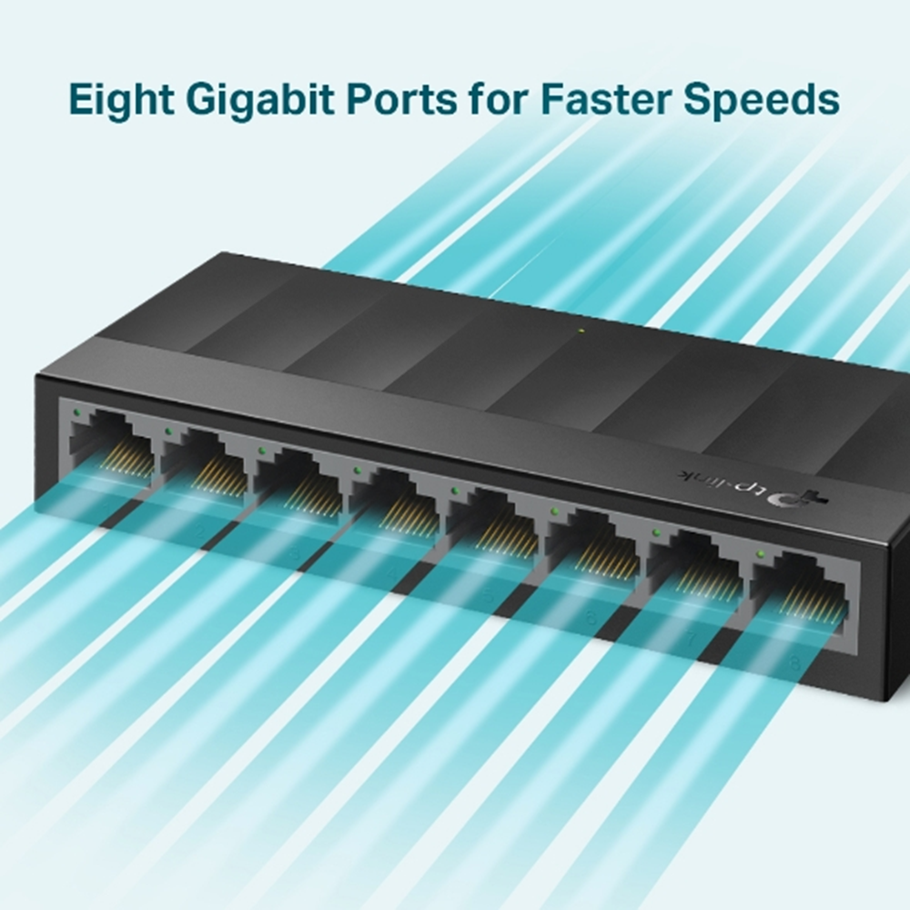 TP-LINK 8port LS1008G GIGABIT Yönetilemez Switch Masaüstü