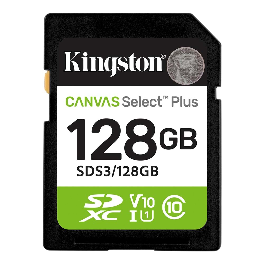 KINGSTON 128GB SDXC Kart Canvas Select Plus SDS3/128GB