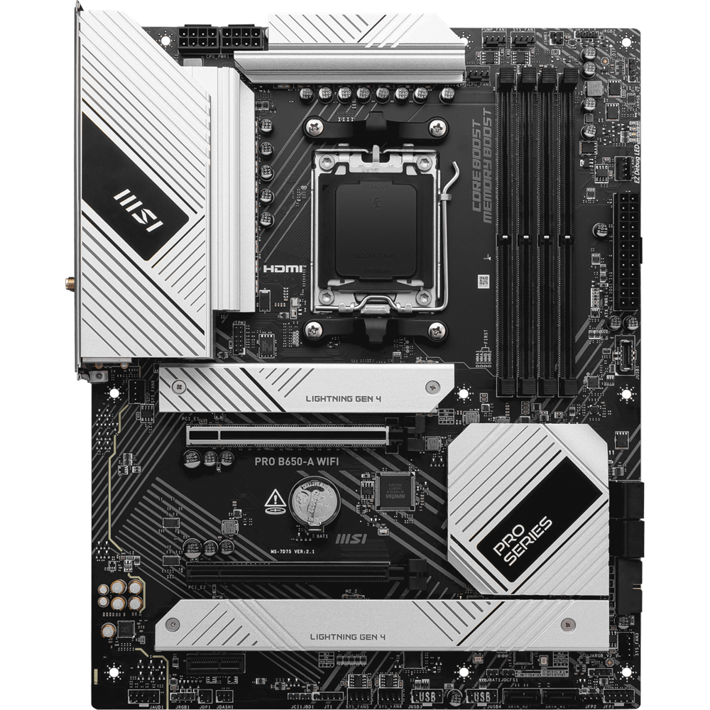 MSI PRO B650-A WIFI6E DDR5 HDMI,DP Port PCIE 4.0 AM5 ATX