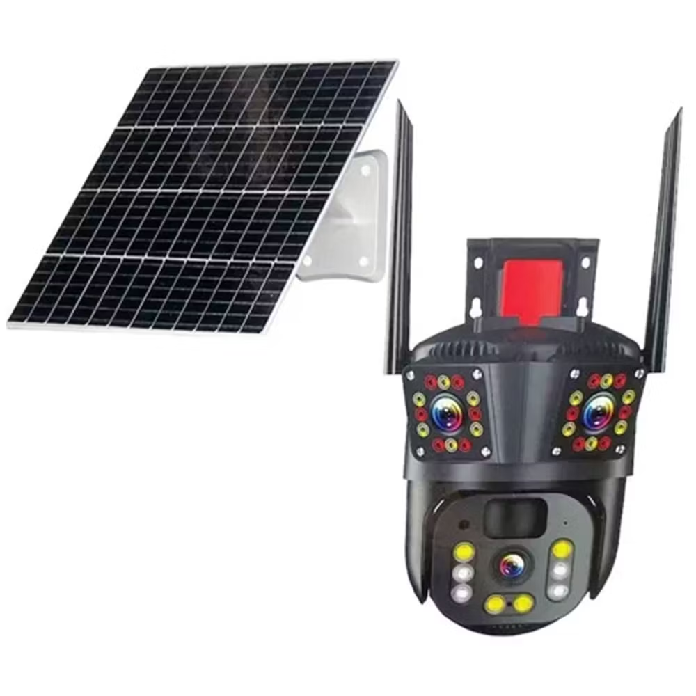 APRONX 6MP SOLAR 3.6MM APX-WSP348 4G Çift Kamera 49 Led Wifi PTZ 