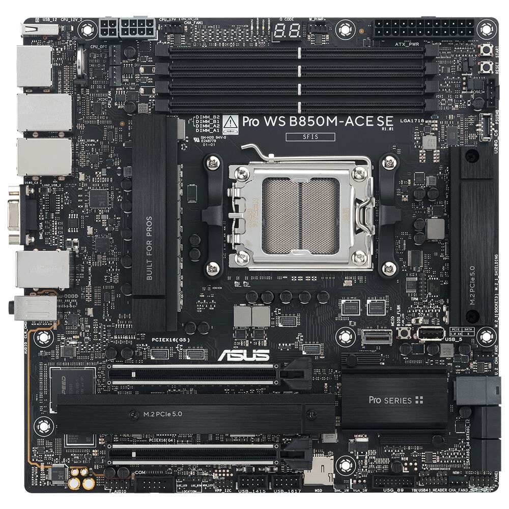 ASUS PRO WS B850-ACE SE WIFI7 DDR5 HDMI DP PCIE 5.0 AM5 ATX İş İstasyonu Anakartı