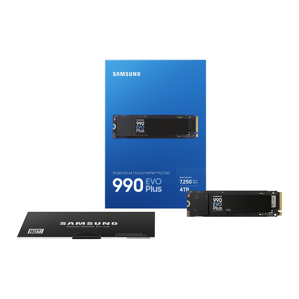 SAMSUNG 4TB 990 EVO PLUS MZ-V9S4T0BW 7250- 6300MB/s M2 NVME GEN4 Disk