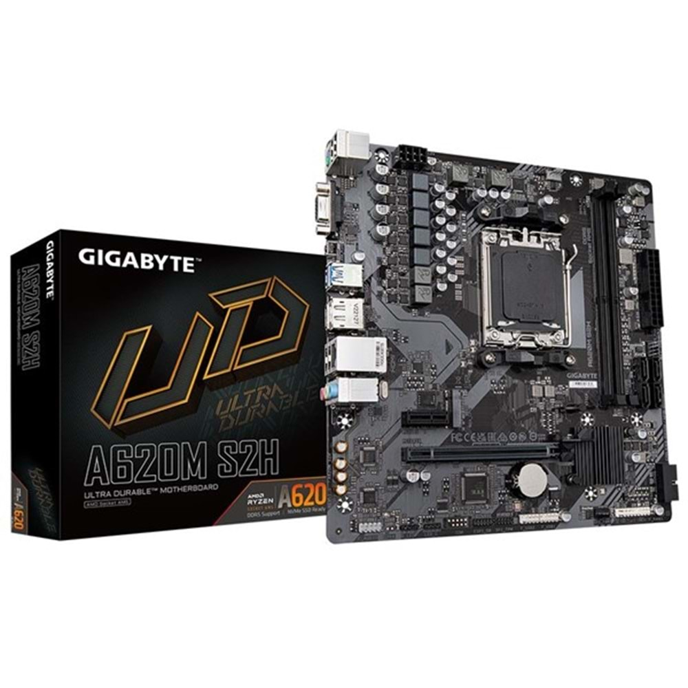 GIGABYTE A620M-S2H DDR5 HDMI DP PCIe 16X v4.0 AM5 mATX