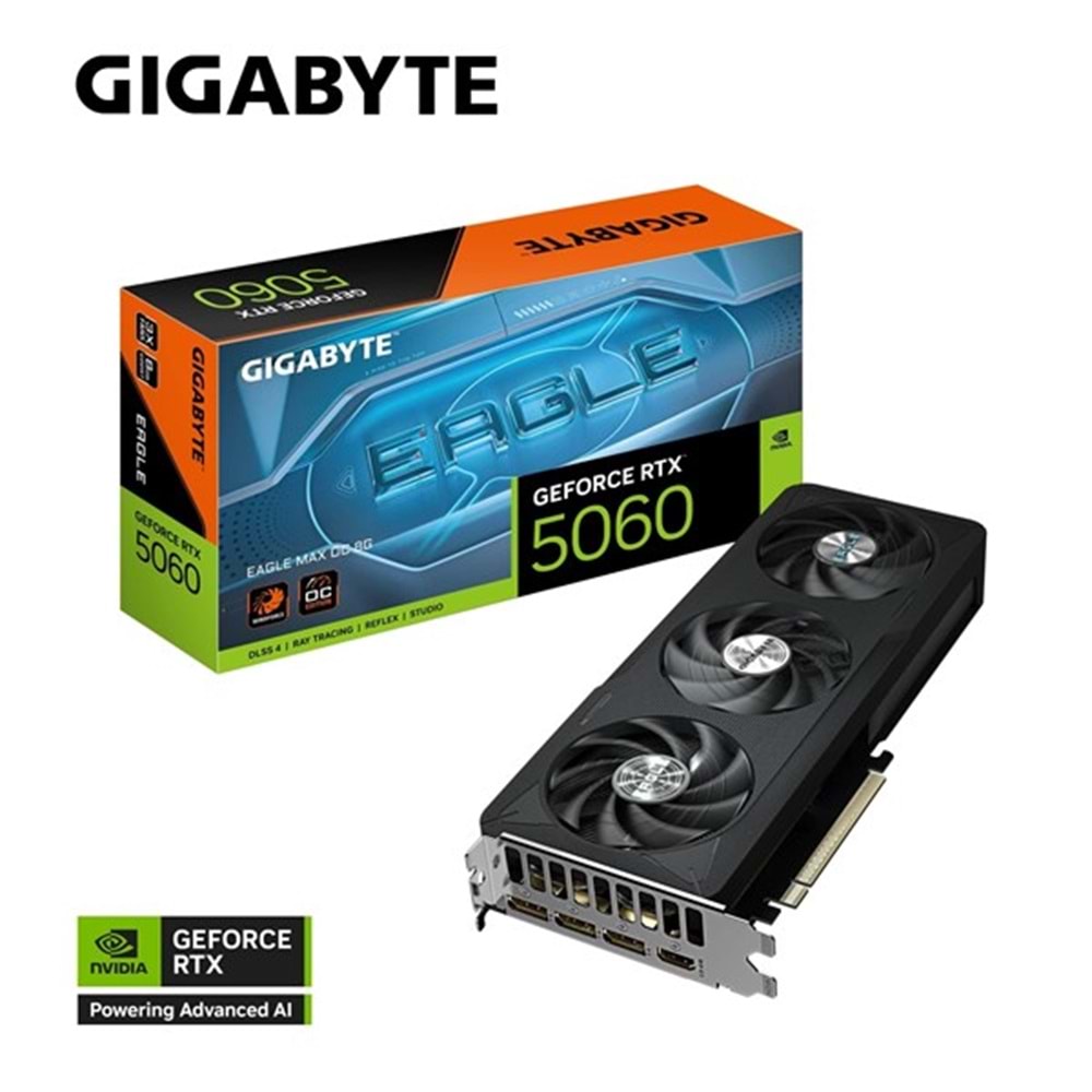 GIGABYTE 8GB RTX5060 EAGLE MAX OC GV-N5060EAGLEMAX OC-8GD GDDR7 HDMI-DP PCIE 5.0