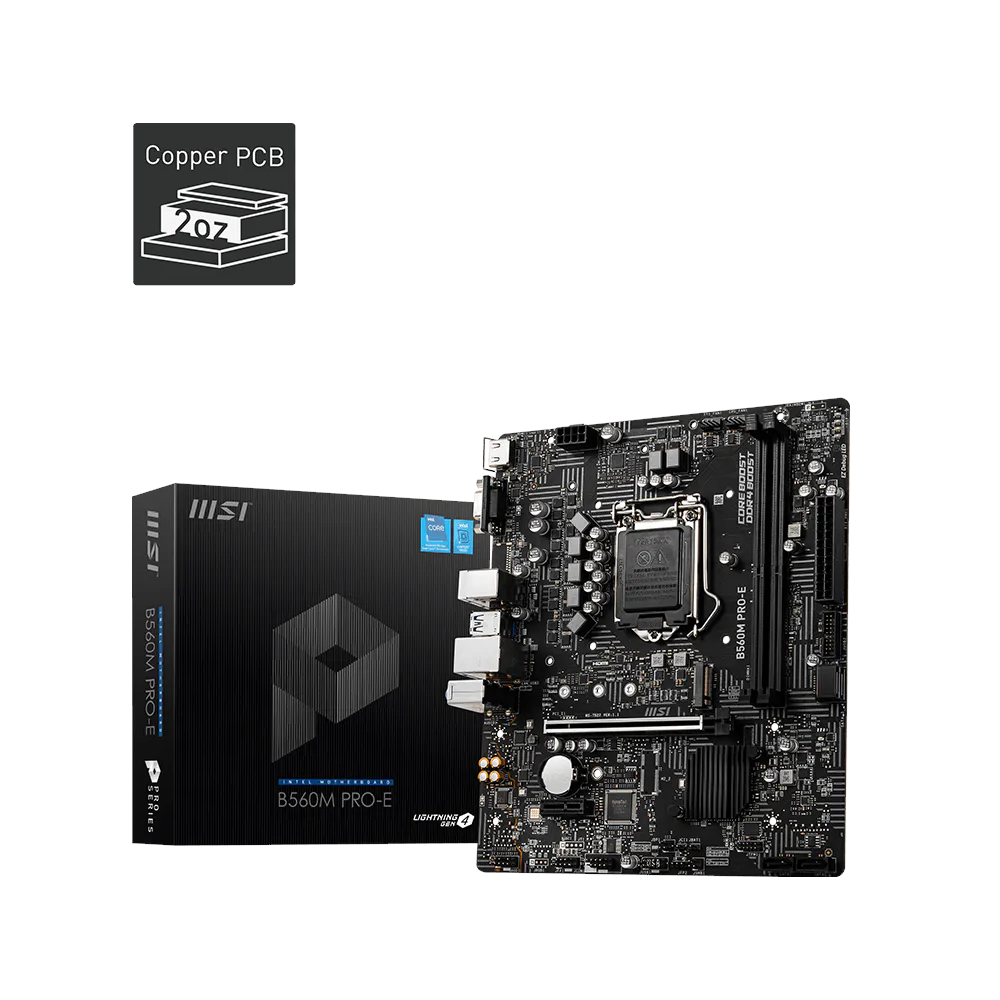 MSI B560M PRO-E DDR4 HDMI PCIe 16X v4.0 1200p v2 mATX