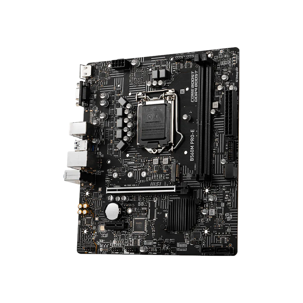 MSI B560M PRO-E DDR4 HDMI PCIe 16X v4.0 1200p v2 mATX