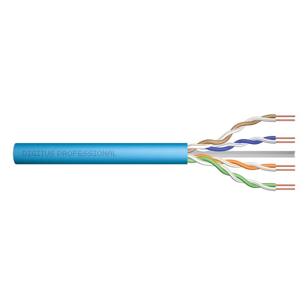 DIGITUS 500metre CAT6 Utp 23AWG Mavi Makara Saf Bakır Kablo 0.50mm DK-1613-VH-5-B