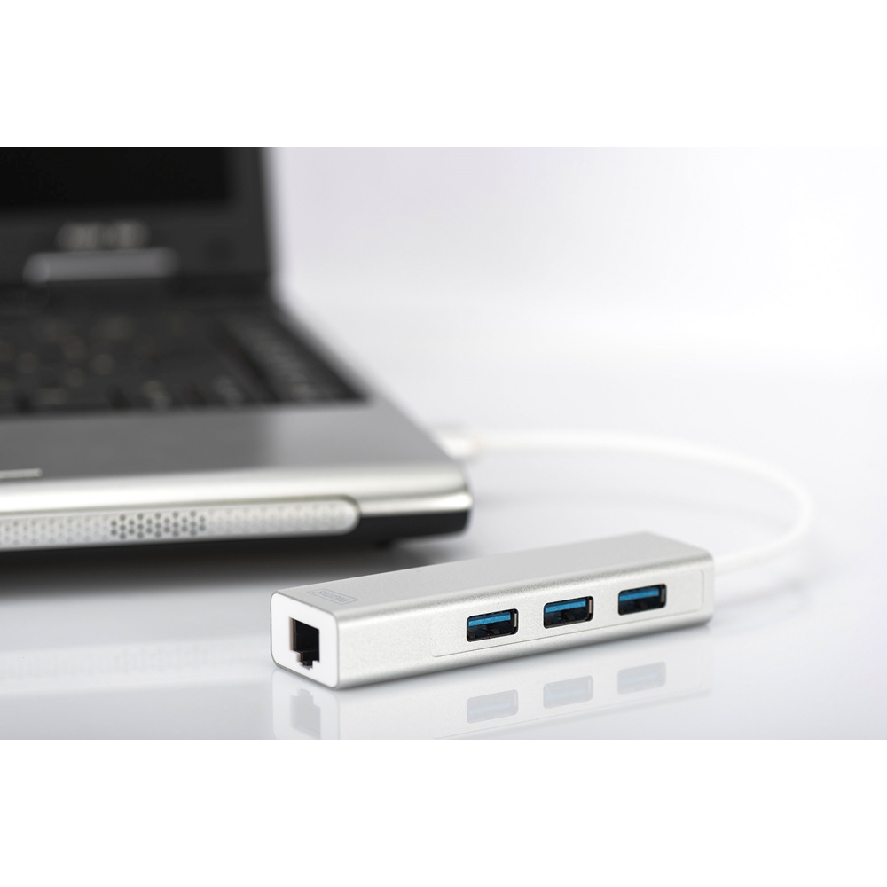 DIGITUS Gigabit USB 3.0 Ethernet Çoklayıcı Hub (DA-70250-1)