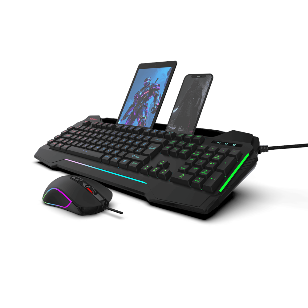 QUANTUM DualStrike Kablolu USB Q Trk RGB Gamıng Klavye - Mouse Set