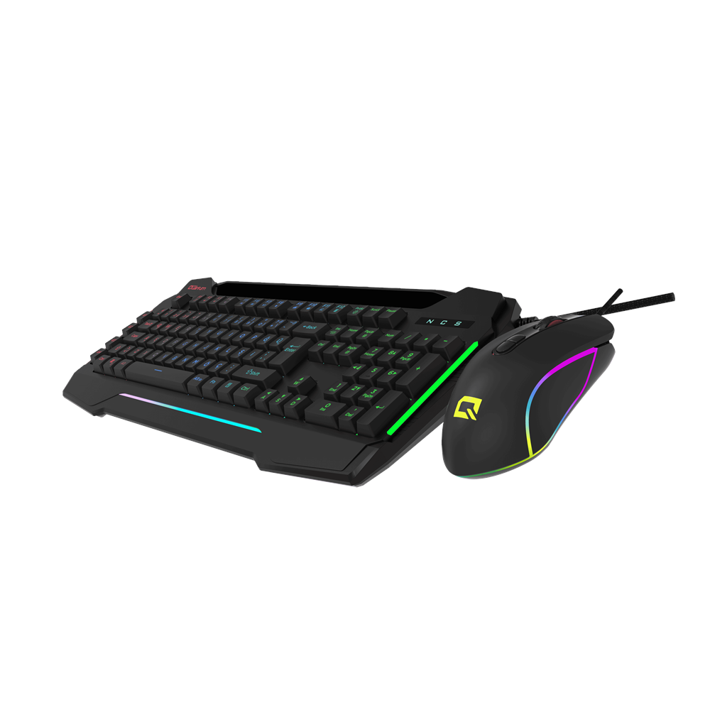 QUANTUM DualStrike Kablolu USB Q Trk RGB Gamıng Klavye - Mouse Set
