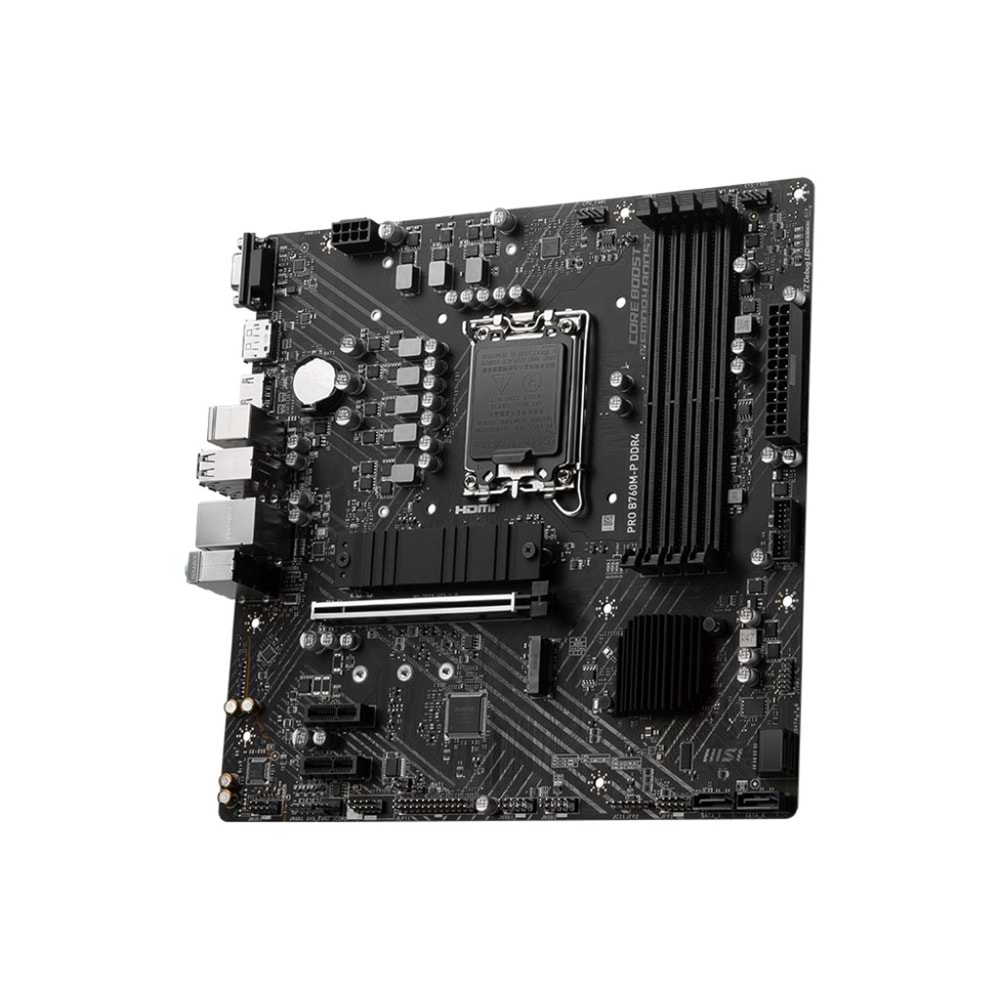 MSI PRO B760M-P DDR4 HDMI DP PCIe 16X v4.0 1700p mATX 