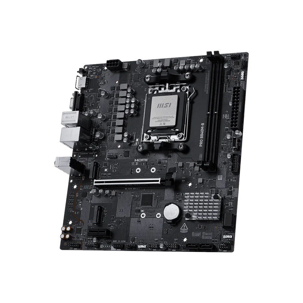 MSI PRO B840M-B DDR5 HDMI-VGA PCIE 4.0 AM5 mATX