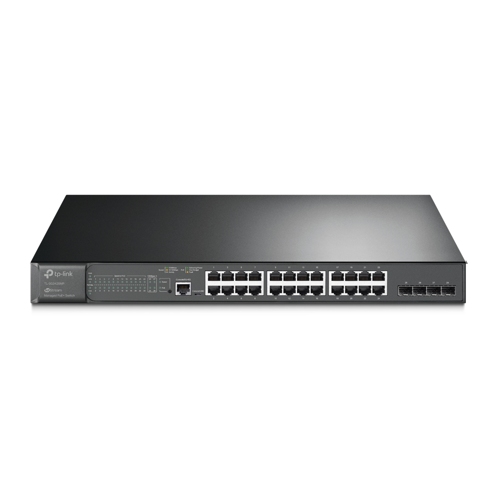 TP-LINK OMADA 24port 384w PoE+ 4xSFP GIGABIT Yönetilebilir Switch TL-SG3428MP