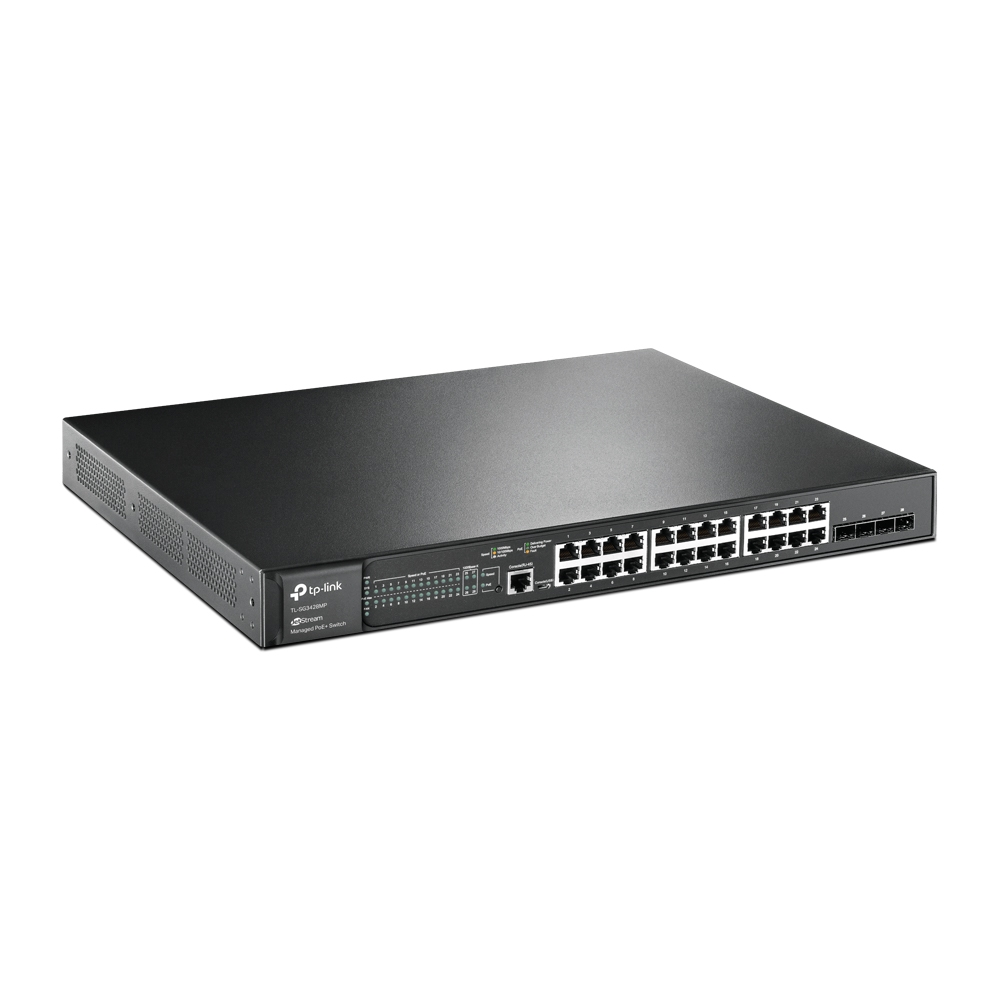 TP-LINK OMADA 24port 384w PoE+ 4xSFP GIGABIT Yönetilebilir Switch TL-SG3428MP