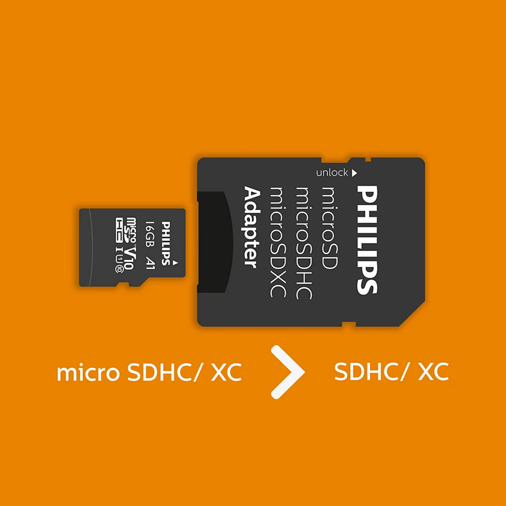 PHILIPS MicroSD 16GB FM16MP45B/00 Class10 Hafıza Kartı