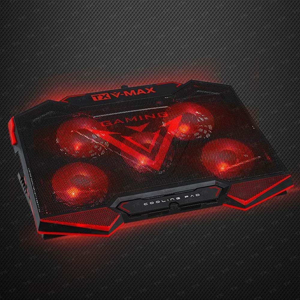 TX V-MAX TXACNBVMAX 5-Fanlı Analog Fan Kontrolcülü, Notebook Soğutucu ve Stand